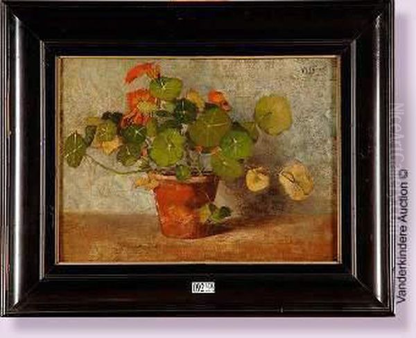 Pot De Capucines Oil Painting by Willem Justus Ising