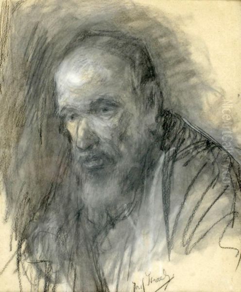 Religious Figure Oil Painting by Jozef Israels