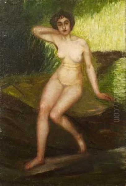 Baigneuse Oil Painting by Francisco Iturrino Gonzalez