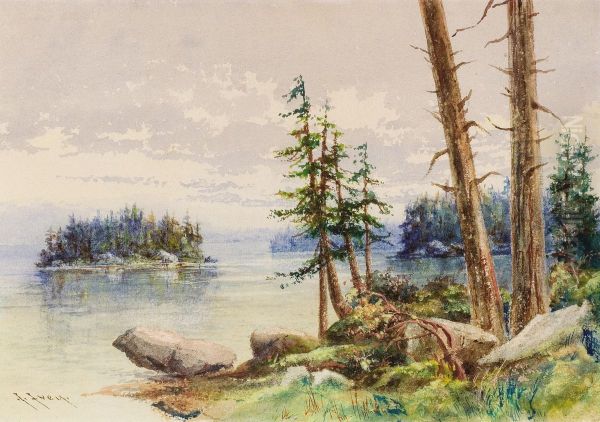 Lake Tahoe Oil Painting by John Joseph Ivey