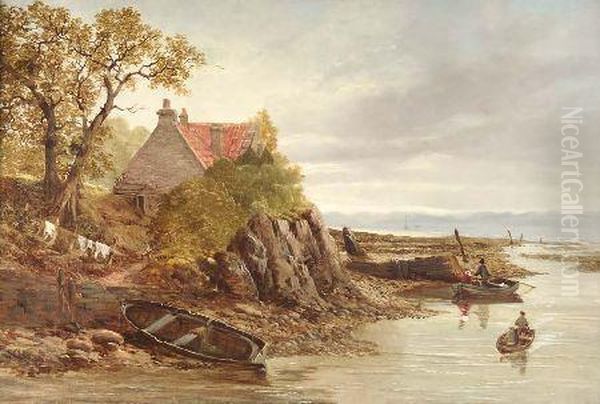 Cramond Ferry Oil Painting by John Jack