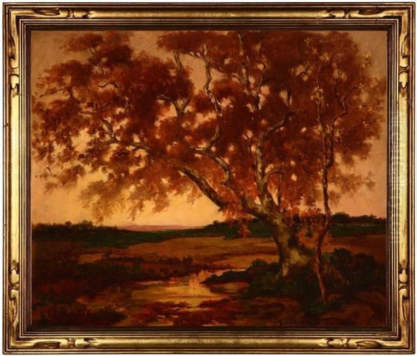 Landscape With Tree Oil Painting by Theodore Jackman