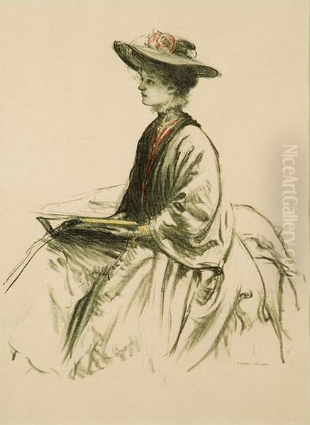 Portrait Of Gertrude Templeton Oil Painting by Francis Ernest Jackson