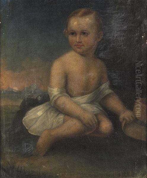 Portrait Of A Child Oil Painting by Thomas J. Jackson