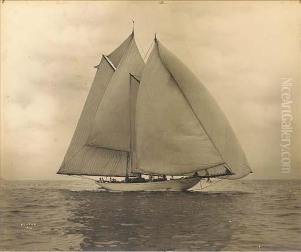 Agatha Sailing Downwind Oil Painting by Willard Bramwell Jackson