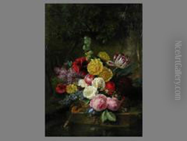 Blumenstilleben Oil Painting by Moise Jacobber