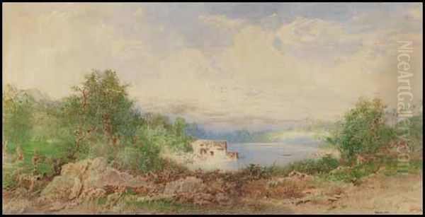 Orford Lake, Quebec Oil Painting by Otto Reinhard Jacobi