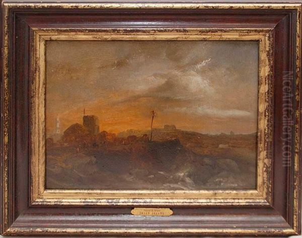 Middle Eastern View Oil Painting by Joseph Jacobs