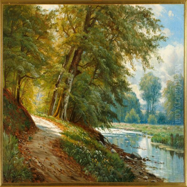 Scene Oil Painting by A. G. Jacobsen