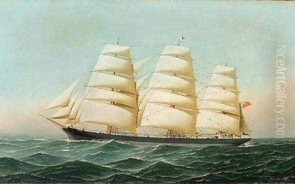 The British Clipper Ship Oil Painting by Antonio Nicolo Gasparo Jacobsen