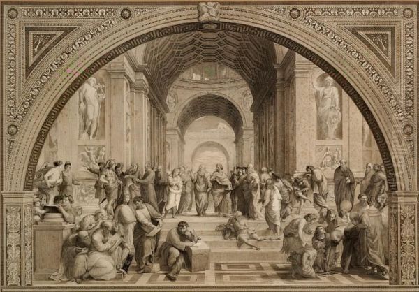 The School Of Athens Oil Painting by Louis Jacoby