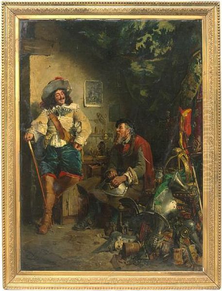 The Armor Maker Oil Painting by Sir Alfred East