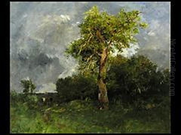 Landschaft Bei Barbizon Oil Painting by Marie Ferdinand Jacomin