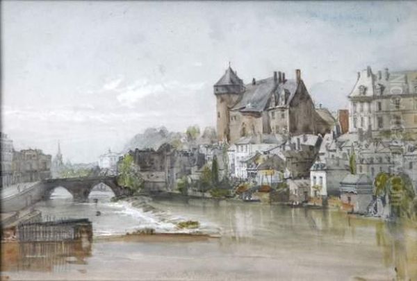 Vue De Laval Oil Painting by J.L.F. Jacotet