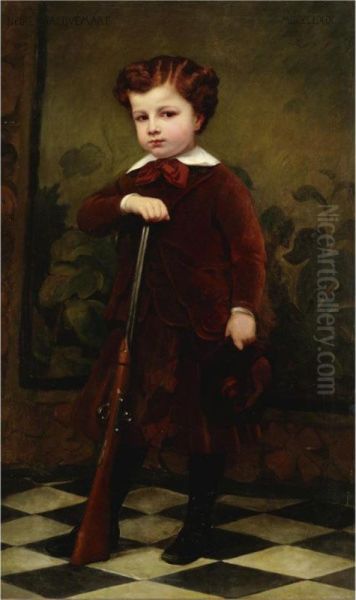 Portrait Of Young Hunter Oil Painting by Nelie, Andre Jacquemart