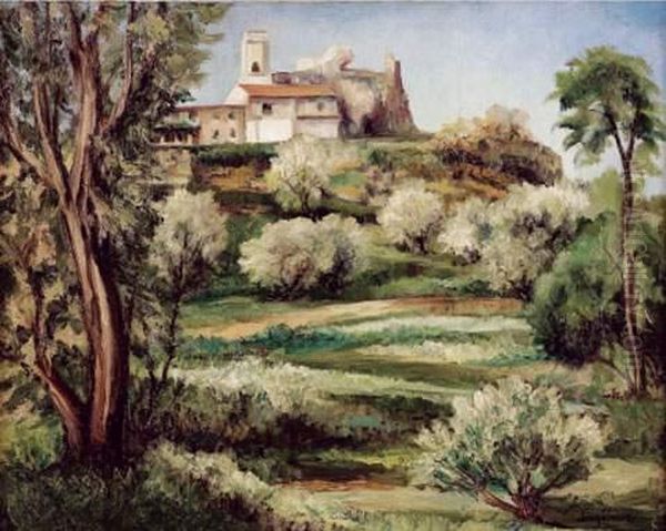 Village En Provence Oil Painting by Charles Jacquemot