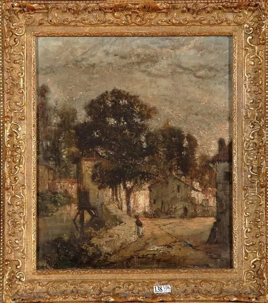 Coin De Village Anime Oil Painting by Charles Jacques