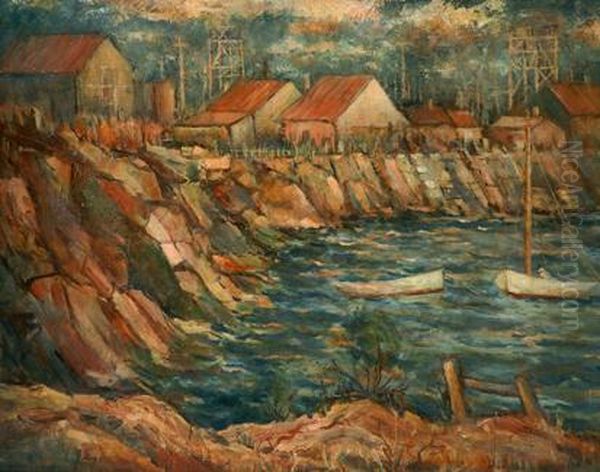 Rocky Bay Oil Painting by Lionel Hornabrooke Jago