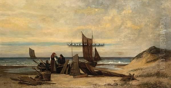 Kystlandskap Fra Jaeren Oil Painting by Hans Emil A. Jahn