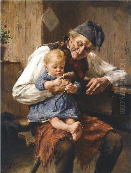 Grandpa's Favourite Oil Painting by Georg Jakobides