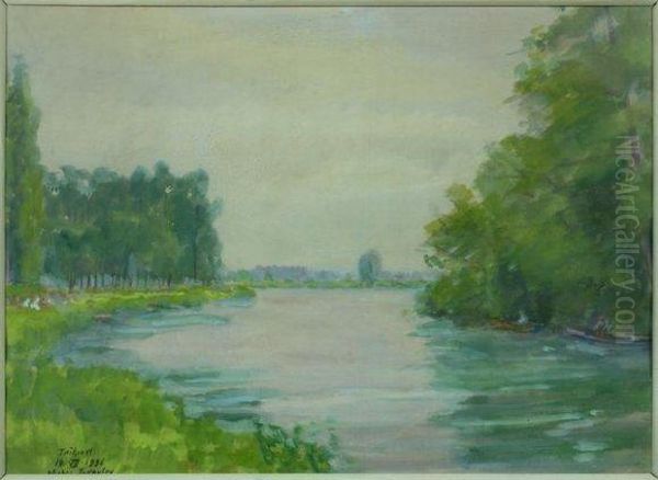 Bord De Riviere, Trilport Oil Painting by Michail Jakovlev