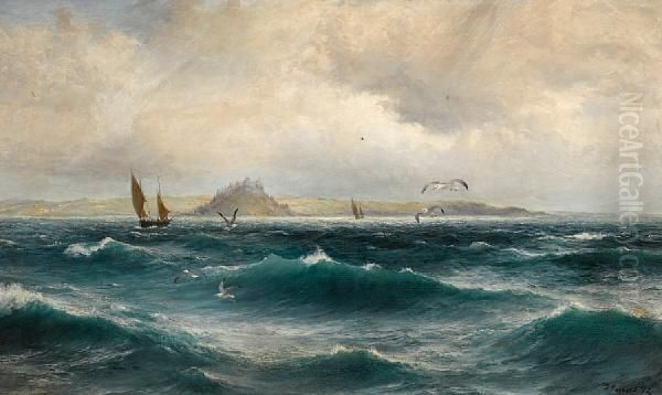 In Mounts Bay, Cornwall, England Oil Painting by David James