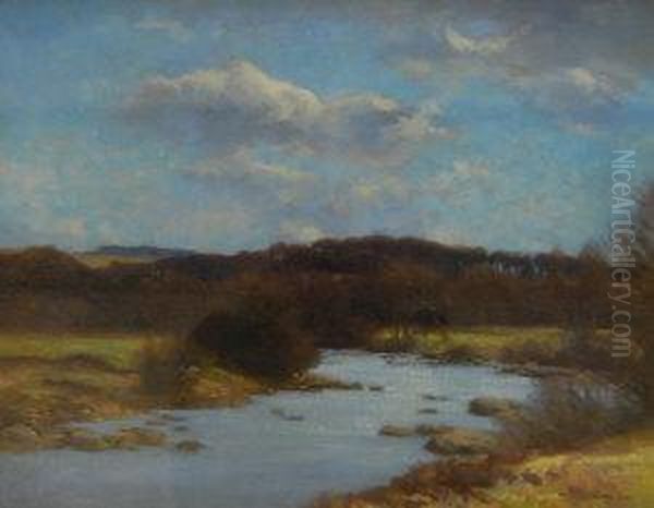 The River Rede In Early Spring Oil Painting by Walter John James