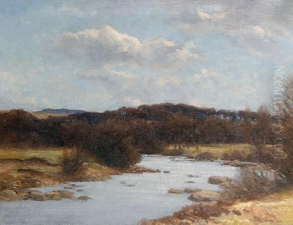 The River Rede In Early Spring Oil Painting by Walter John James