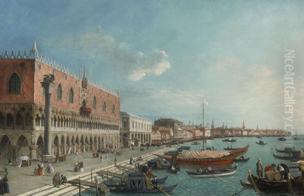 The Grand Canal From Palazzo Balbi To The Rialto Bridge Oil Painting by William James