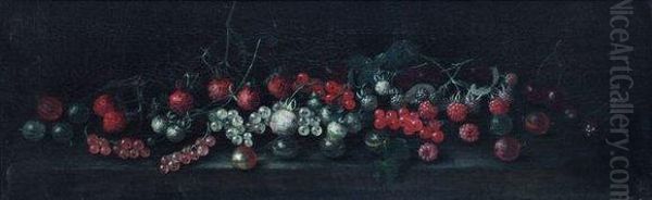 Nature Morte Aux Fraises Et Groseilles Oil Painting by William James