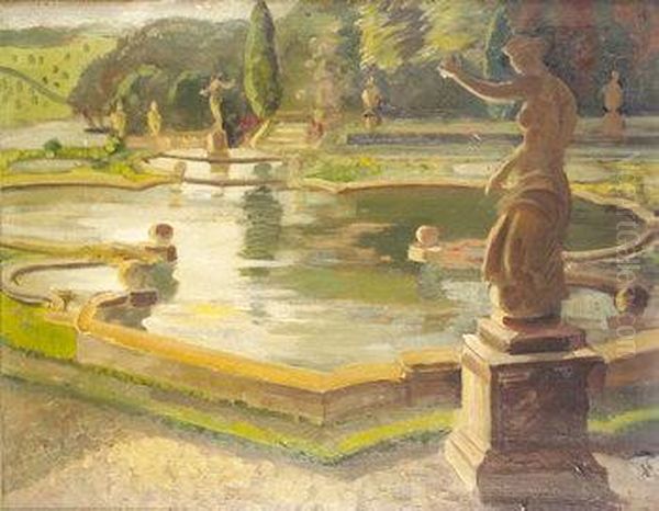 Formal Gardens, Blenheim Palace Oil Painting by Joan Jameson