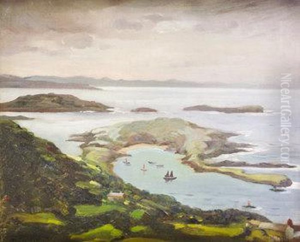 View From A Hill Oil Painting by Joan Jameson