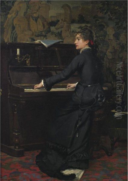 At The Piano Oil Painting by Middleton Alexander Jameson