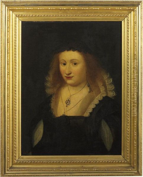 Portrait Of A Lady Oil Painting by George Jamesone