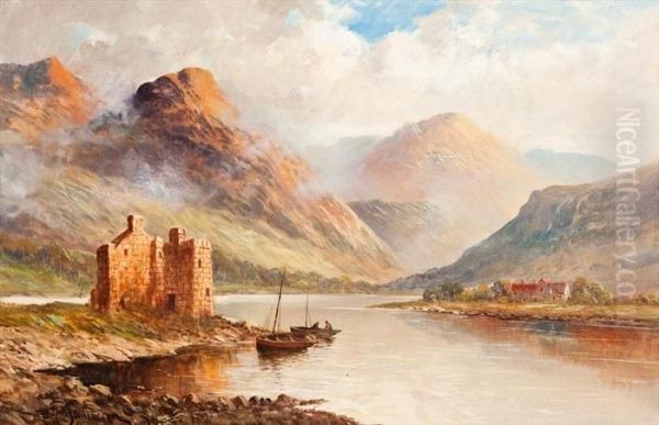 Royal Castle, Loch Ranza, Arran Oil Painting by Frances E. Jamieson