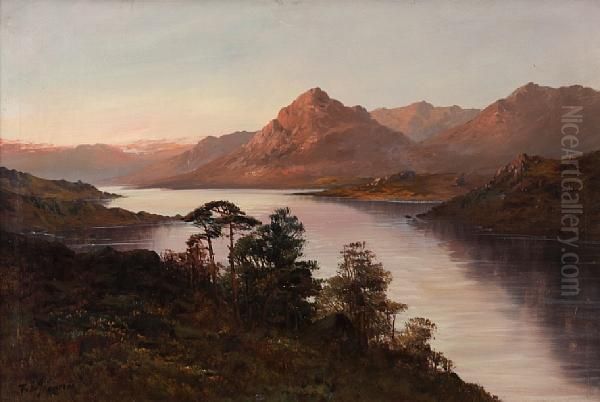 A View Of Loch Tummel Oil Painting by Frank E. Jamieson