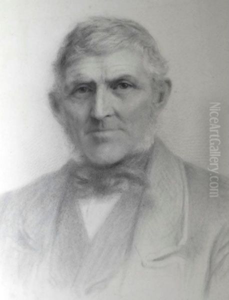 A Portrait Drawing Of Thomas Selway, Stone Mason Of Ottery St. Mary Oil Painting by Jane Fortescue Seymour