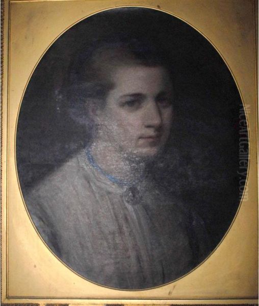 Portrait Of The Hon. Mildred Mary Fortescue, Mrs. Adams Oil Painting by Jane Fortescue Seymour