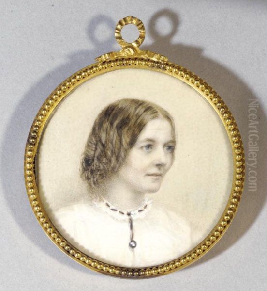 Portrait Miniature Of Mrs. Arthur Hobhouse Oil Painting by Jane Fortescue Seymour