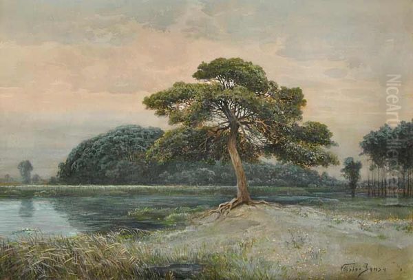 A Landscape By Nove Hrady Oil Painting by Vaclav Jansa