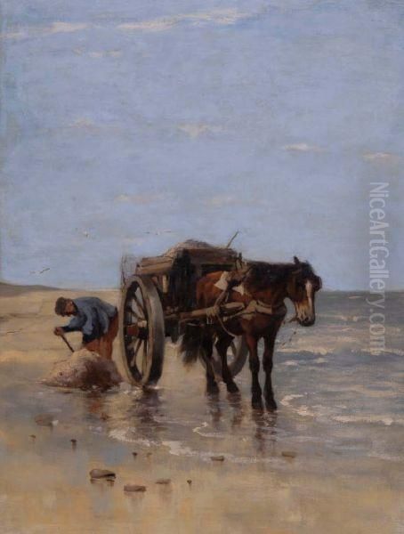 Schelpenvisser Oil Painting by Hendrik Willebrord Jansen