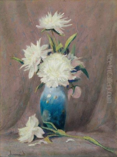 Bouquet Au Vase Bleu Oil Painting by Mathurin Janssaud