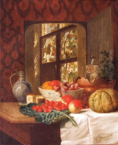 Still Life Oil Painting by V. Janssens