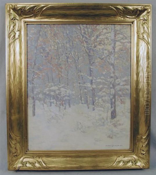 First Snow Oil Painting by Alfred Jansson