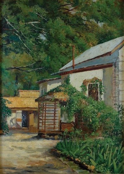 La Casa Del Pintor Oil Painting by Jose Jara