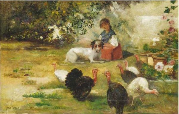 Chica Con Pavos by Jose Maria Jardines