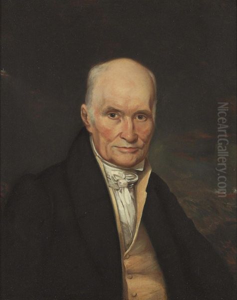 Portrait Of A Man: Traditionally Identified As John Quincy Adams Oil Painting by John Wesley Jarvis