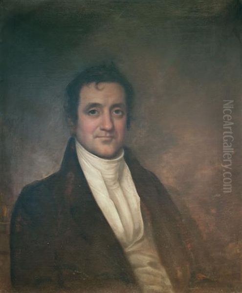 Portrait Of Joseph Curtis Oil Painting by John Wesley Jarvis