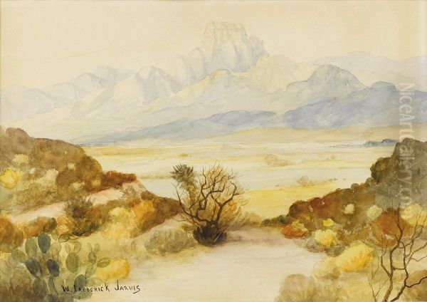 Untitled West Texas Landscape Oil Painting by W. Frederick Jarvis