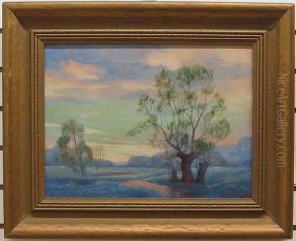 Summer Landscape Oil Painting by W. Frederick Jarvis